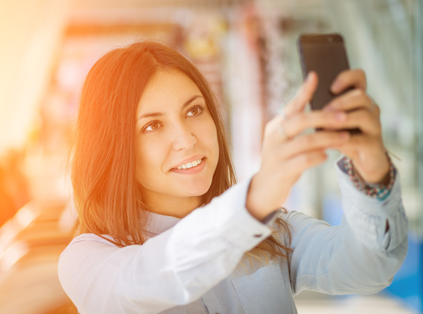 Young woman making selfie. - Photo, Image