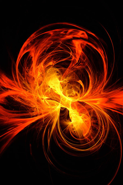 Вогняний унікальний фон, у вигляді сонячної популярності, вогняних вихорів. Ілюстрація
 - Фото, зображення