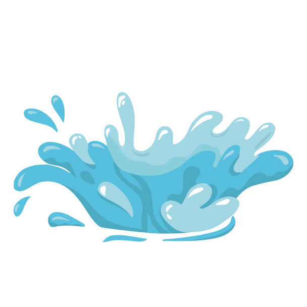 Water Splash Illustration Isolated on White. Cut out Vector element - Wektor, obraz