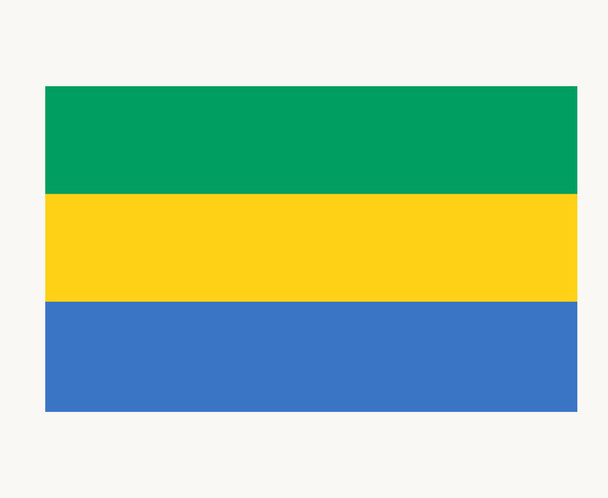 Bandera de Gabón Símbolo de emblema de África Nacional Icono Vector Ilustración Elemento de diseño abstracto - Vector, imagen
