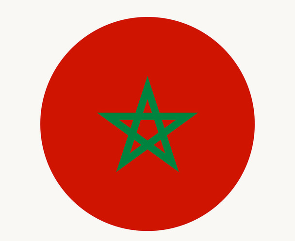 Bandera de Morroco Emblema de África Nacional Icono Vector Ilustración Elemento de diseño abstracto - Vector, imagen