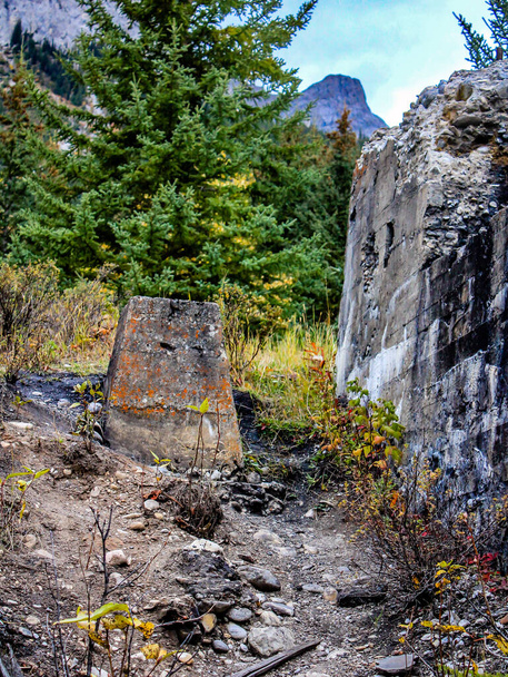Remnants of an old coal mining town. Lower Bankhead, Banff National Park, Alberta, Canada - Photo, Image