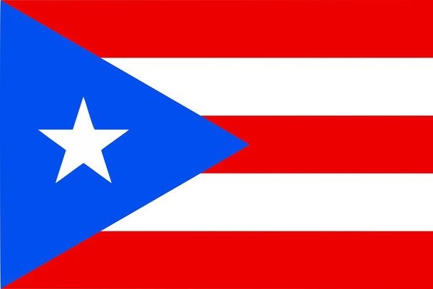 プエルトリコ、米国 - 分離ベクトル図の非自治的領域からのプエルトリコの旗 - ベクター画像