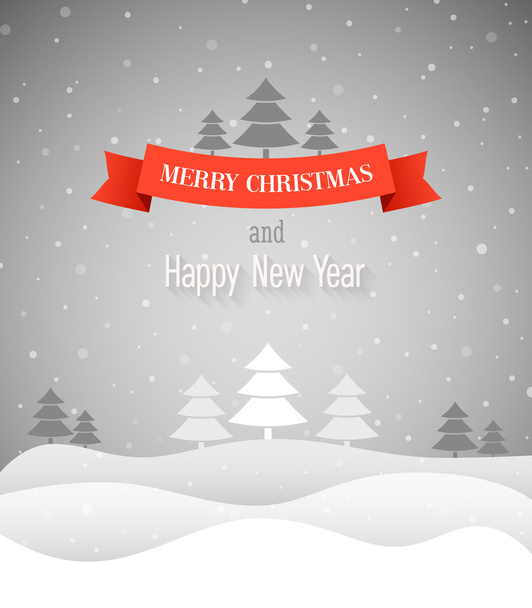 Merry Christmas vintage greeting card. - Vector, Image
