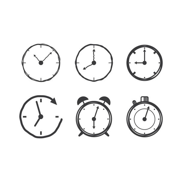 O Ρολόι εικονίδιο επίπεδη σχεδίαση διάνυσμα - Διάνυσμα, εικόνα