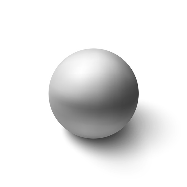 Realistic grey sphere - Vektor, Bild