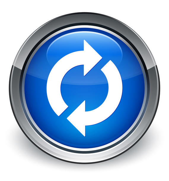 ícone de atualização botão azul brilhante
 - Foto, Imagem