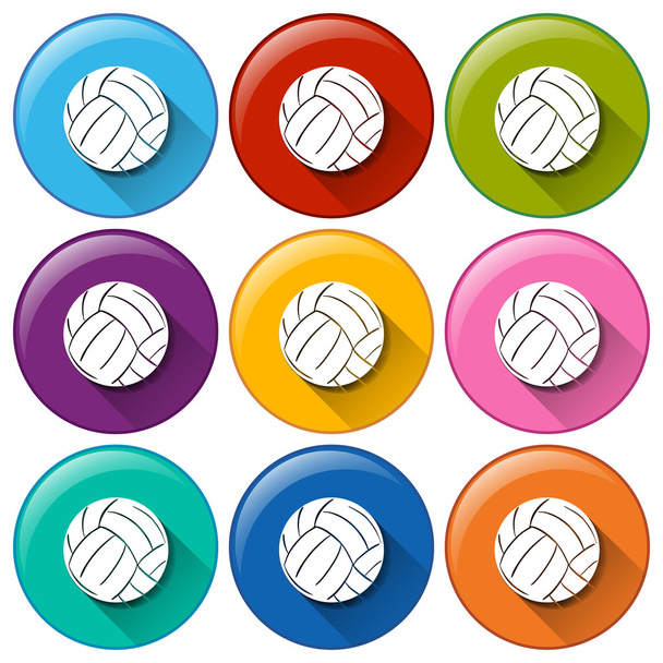 Buttons with balls - Vector, Image