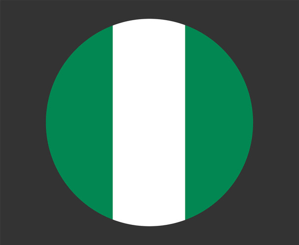 Nigeria Flag National Africa Emblem Icon Vector Illustration Abstract Design Element - Vektor, Bild