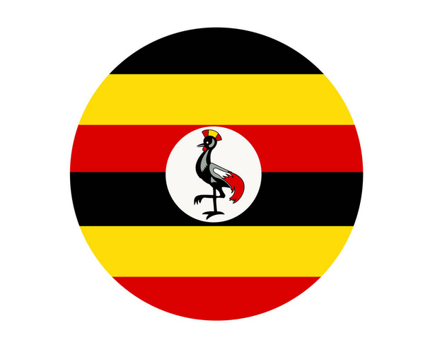 Uganda Flag National Africa Emblem Icon Vector Illustration Abstract Design Element - Vektor, Bild