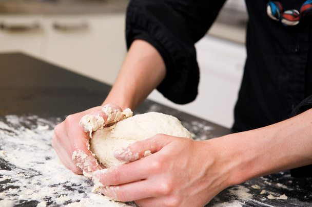 Kneading Dough with Hands - Foto, imagen