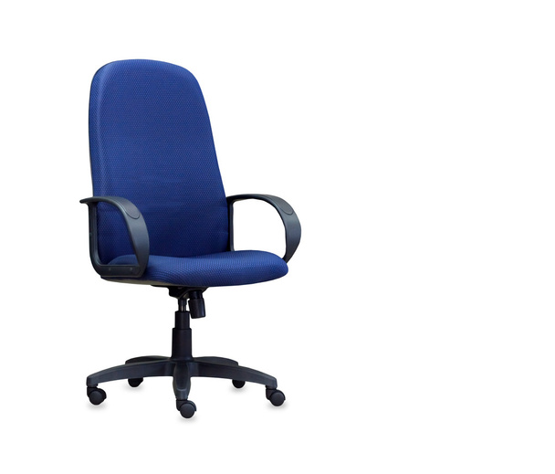 The blue office chair. Isolated - Foto, Bild
