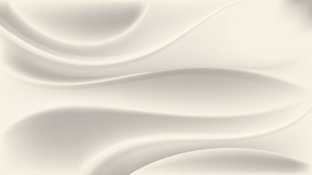 Abstract elegant 3D white gold wave shapes and lines on clean luxury background. Vector illustration - Вектор,изображение