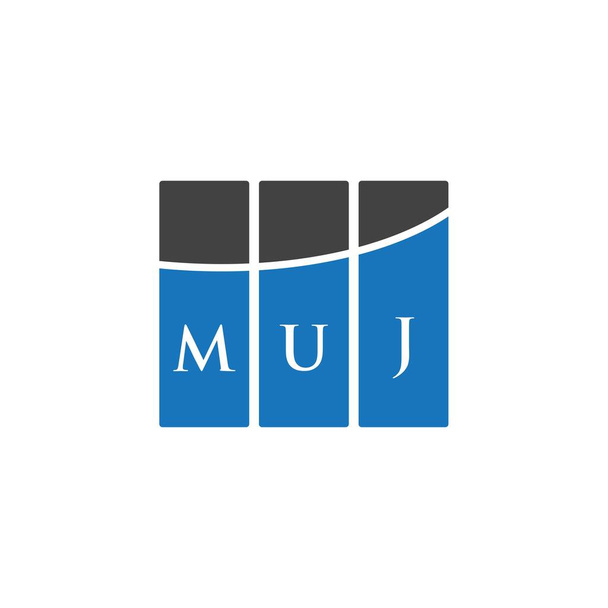 Beyaz arka planda MUJ harf logosu tasarımı. MUJ yaratıcı harflerin baş harfleri logo kavramı. MUJ harf tasarımı. - Vektör, Görsel
