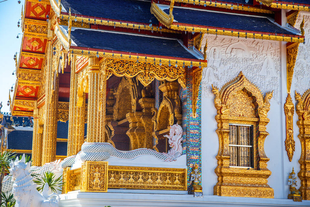 Wat Ban Den or Wat Banden complex temple in Mae Taeng District, Chiang Mai, Thailand - Fotoğraf, Görsel