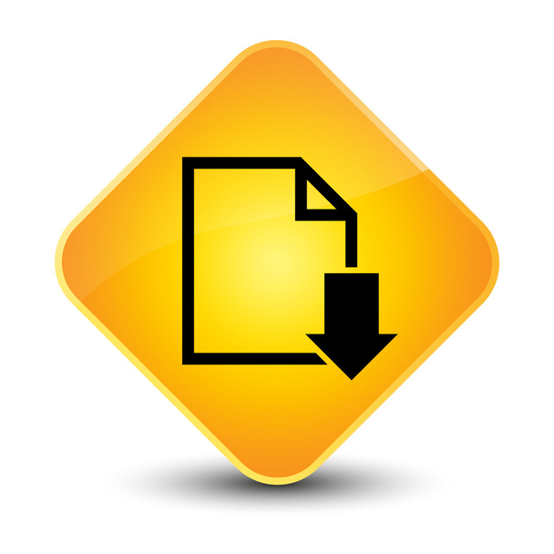 Download document page icon yellow button - Photo, Image