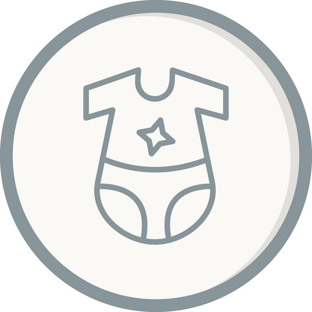 Vestido de bebé icono simple, vector de ilustración - Vector, Imagen