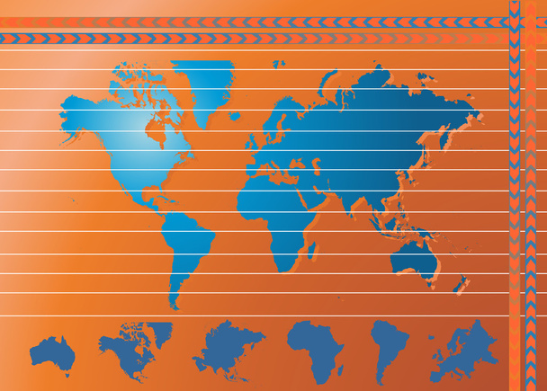Hintergrund Weltkarte - Vektor, Bild