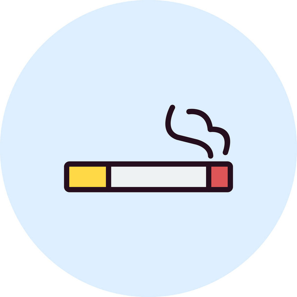 fumar. ícone web ilustração simples. Cigarro  - Vetor, Imagem