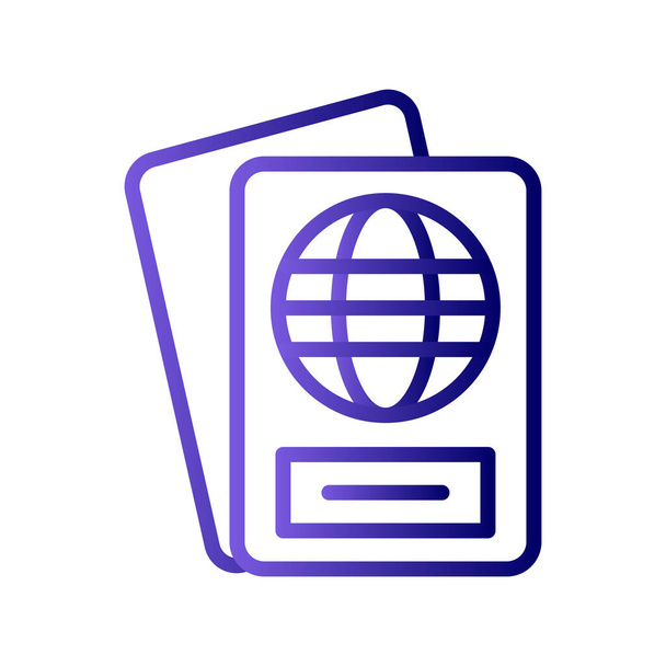 Pasaport. Web simgesi basit illüstrasyon  - Vektör, Görsel