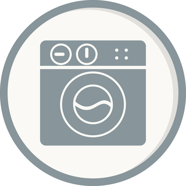 πλυντήριο ρούχων. απλός σχεδιασμός  - Διάνυσμα, εικόνα