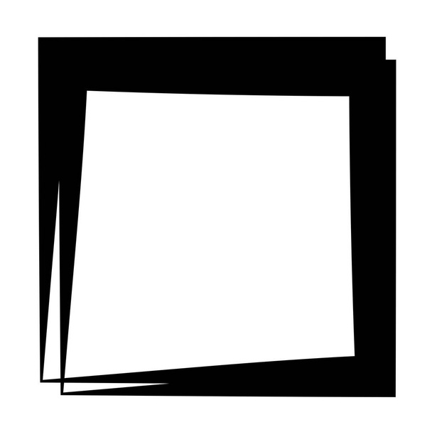 Random square contour frame, border element - Vecteur, image