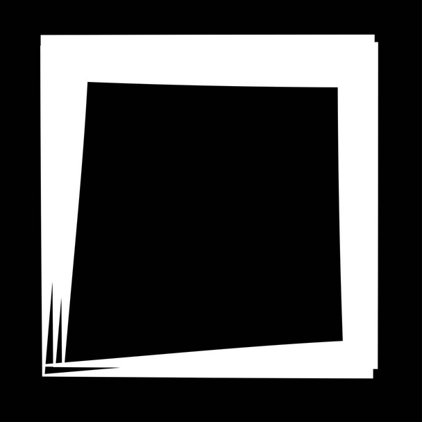 Random square contour frame, border element - Vecteur, image