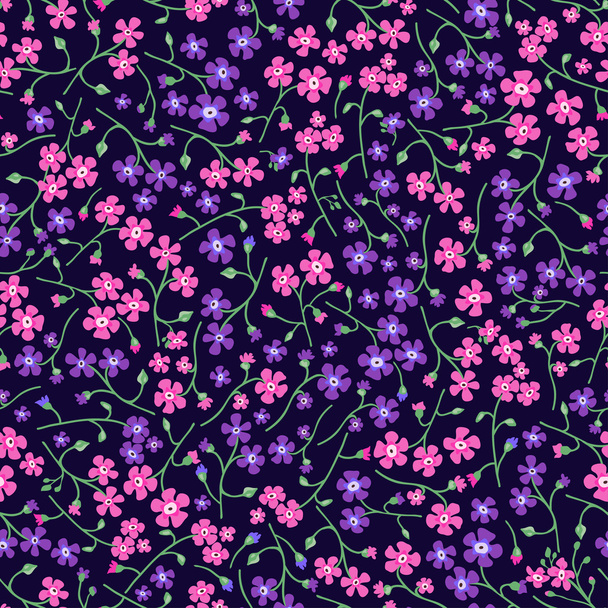 Small flowers violets. - Διάνυσμα, εικόνα