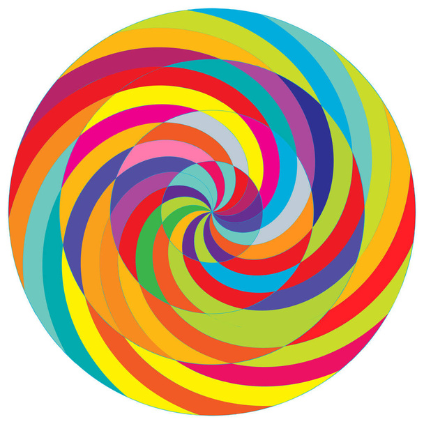 Abstract spiral, swirl and twirl element. Volute, helix vector - Vetor, Imagem