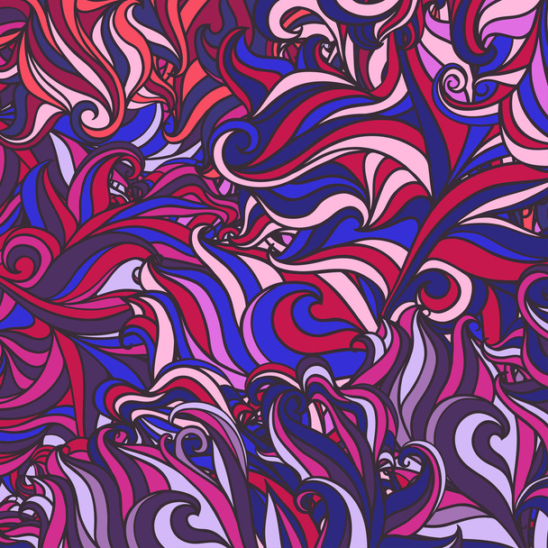 Pattern with swirls and waves. - Wektor, obraz