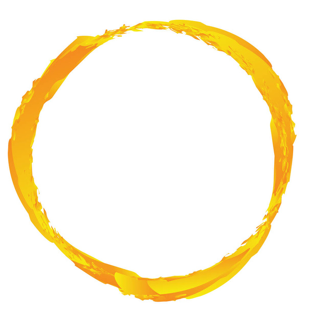 Grungy, textured circle element. Circular splatter shape - Вектор,изображение