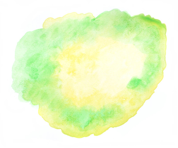 Color green abstract background. Watercolor, art decoration, sketch. illustration hand drawn  - Photo, image