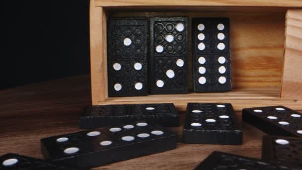Domino spel stenen en doos - Video