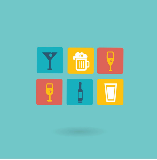 alcoholic drinks icon - Vector, Image