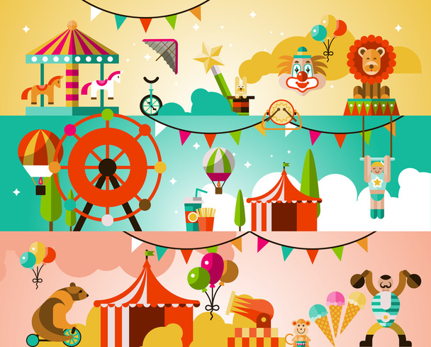 Circus performance background - Vector, Image