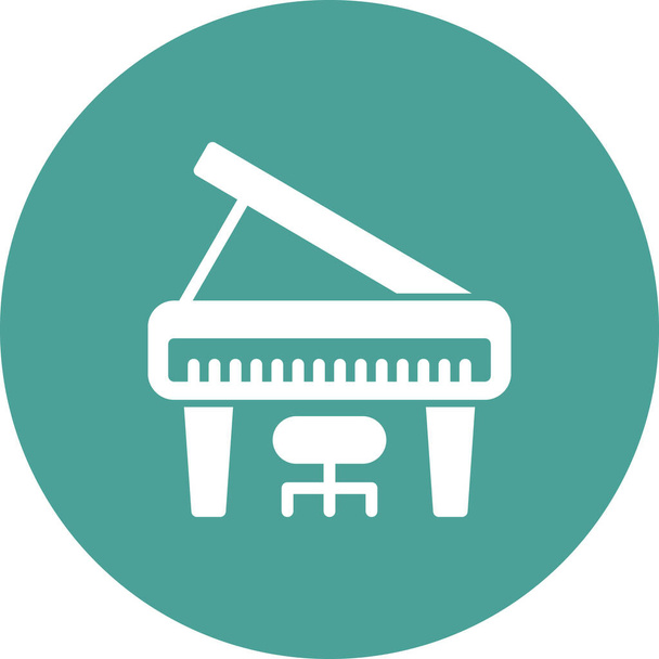 Grande Piano. ícone web design simples - Vetor, Imagem