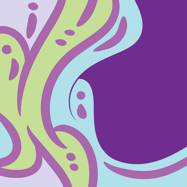 abstract background with wavy and twisty curly pattern - Vector, imagen