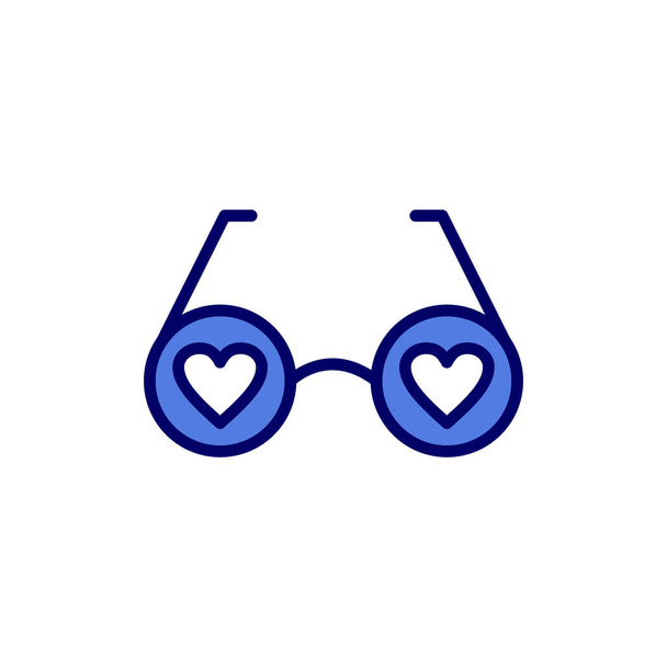 love eyeglasses simple icon, vector illustration - Vektori, kuva