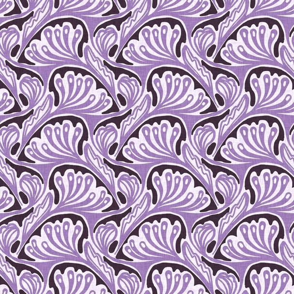 Gender neutral purple flower seamless raster background. Simple whimsical 2 tone pattern. Kids floral nursery wallpaper or scandi all over print. - Foto, afbeelding