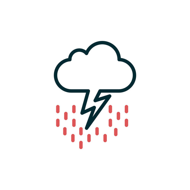 Thunder. web icon simple design - Vector, Imagen