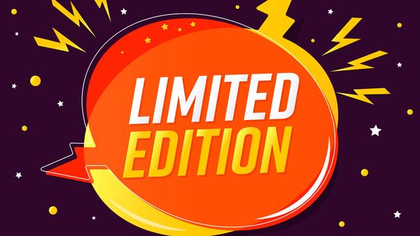 Limited Edition. Promo poster design template, vector illustration. Advertising banner for shops and online store. - Vector, imagen