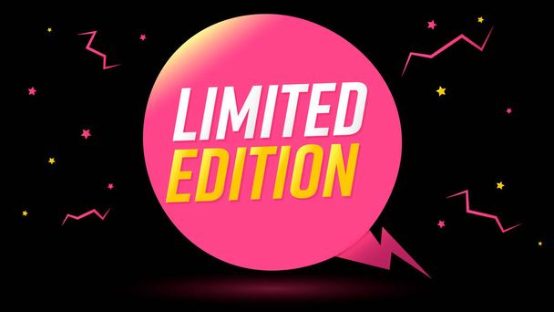 Limited Edition. Promo poster design template, vector illustration. Advertising banner for shops and online store. - Vector, Imagen