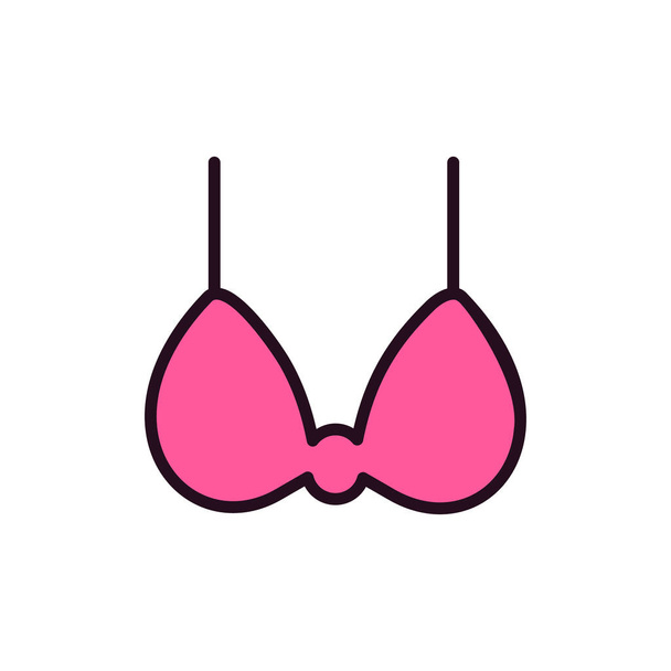 bra icon. simple illustration of lingerie vector icons for web - Vector, Image