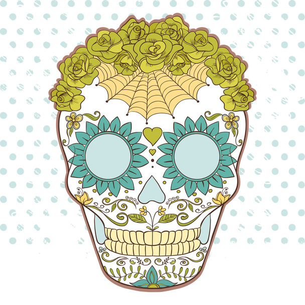 Vector Sugar Skull can be used for T-short, bag - Vector, Image