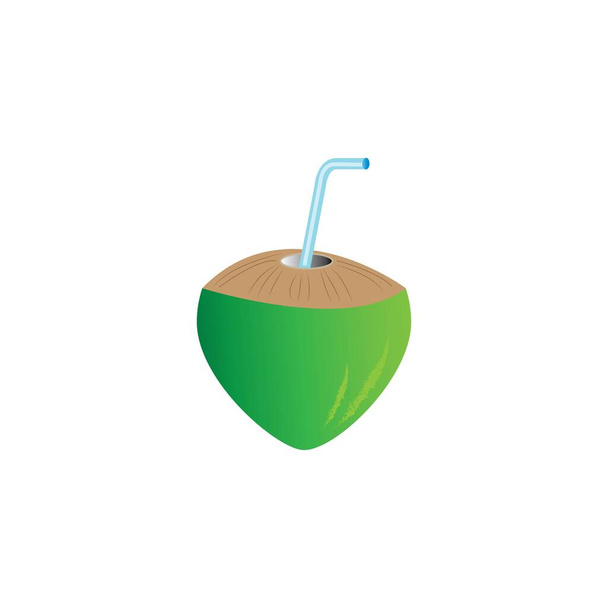 logo kokosa ikona wektor wzór projektu - Wektor, obraz