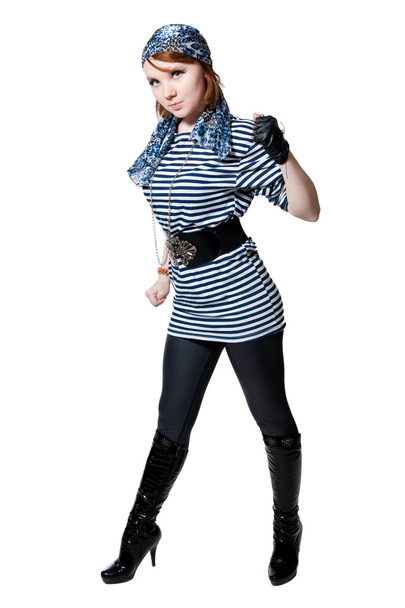 The beautiful girl dressed as the pirate - Foto, Bild