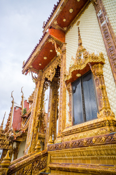Windows kościoła w świątyni, Tajlandia - Zdjęcie, obraz