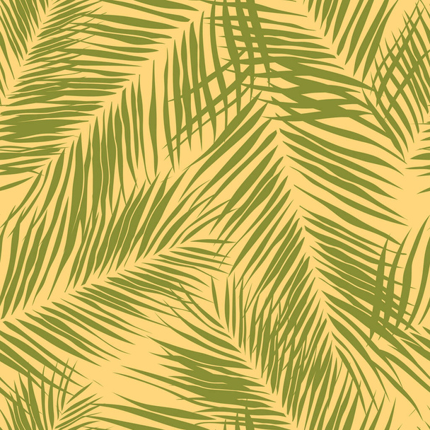 Beautiful tropical leaves branch  seamless pattern design. Tropical leaves background. Trendy Brazilian illustration. Spring and summer design for fabric, prints, wrapping paper and prints - Vector, Image