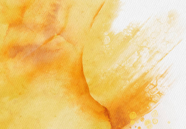 Abstract gold yellow watercolor paint Background. Design banner element. Vector illustration - Vetor, Imagem