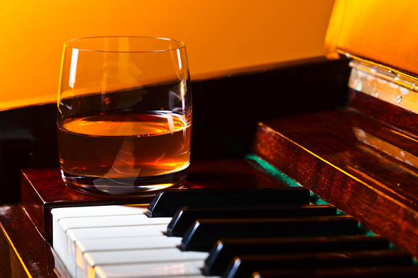 glass with whiskey - 写真・画像
